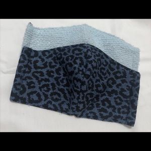 Blue cheetah and glitter blue face masks